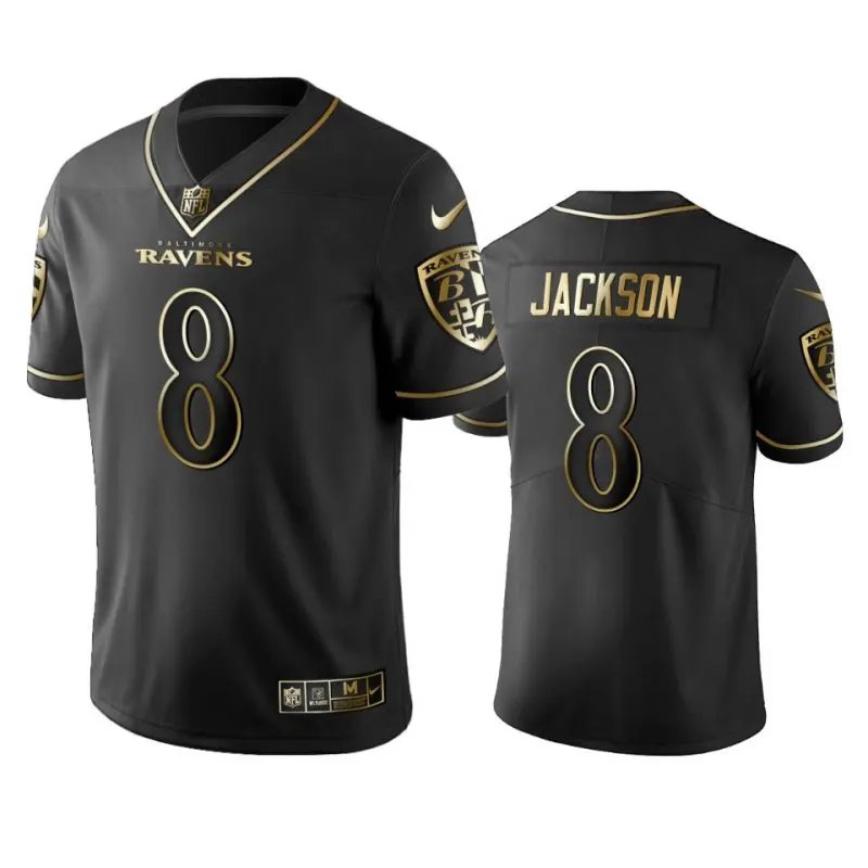 Lamar Jackson Baltimore Ravens Nike Golden Edition Vapor Untouchable Limited Jersey - Black