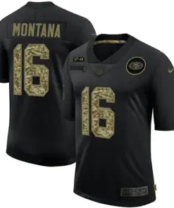 Joe Montana San Francisco 49ers Nike 2020 Salute to Service Limited Stitched Jersey - Black