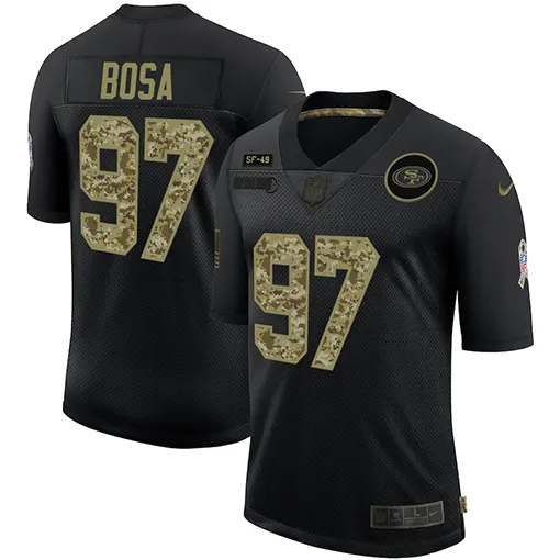 Nick Bosa San Francisco 49ers Nike 2020 Salute to Service Limited Stitched Jersey - Black