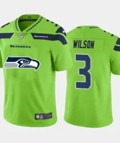 Russell Wilson Seattle Seahawks Nike 2020 Team Big Logo Limited Stitched Jersey - Lime Green