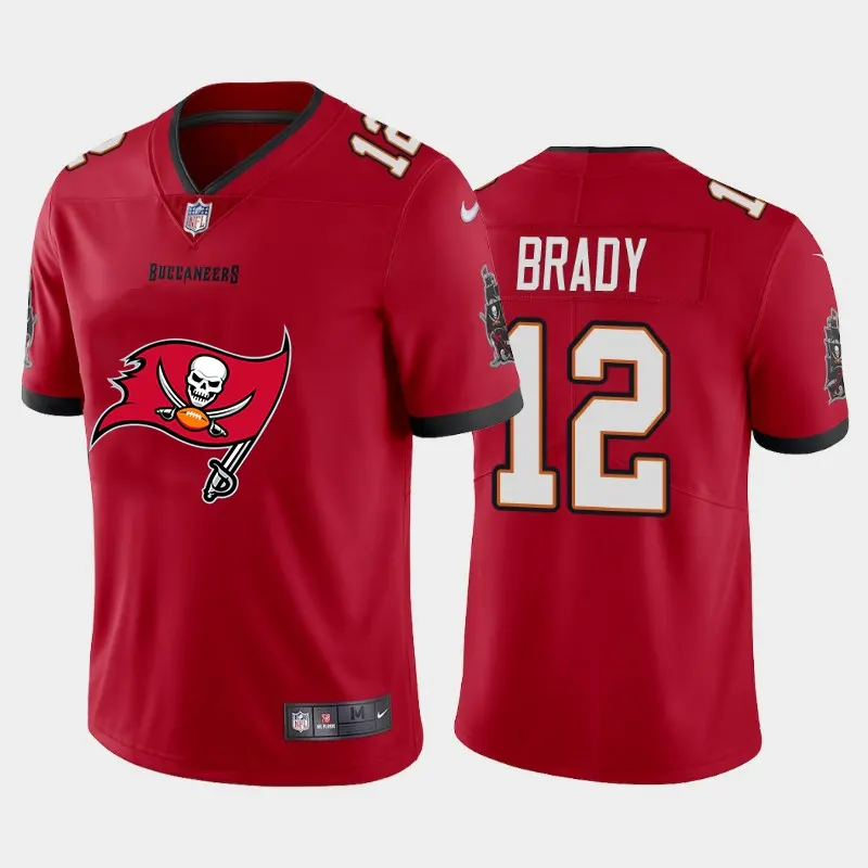 Tom Brady Tampa Bay Buccaneers Nike 2020 Team Big Logo Limited Stitched Jersey - Red