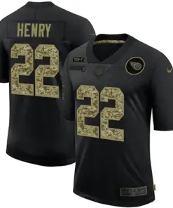 Derrick Henry Tennessee Titans Nike Salute to Service Limited Stitched Jersey - Black