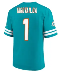 Tua Tagovailoa Miami Dolphins Fanatics Replica Player Jersey - Aqua - Image 4
