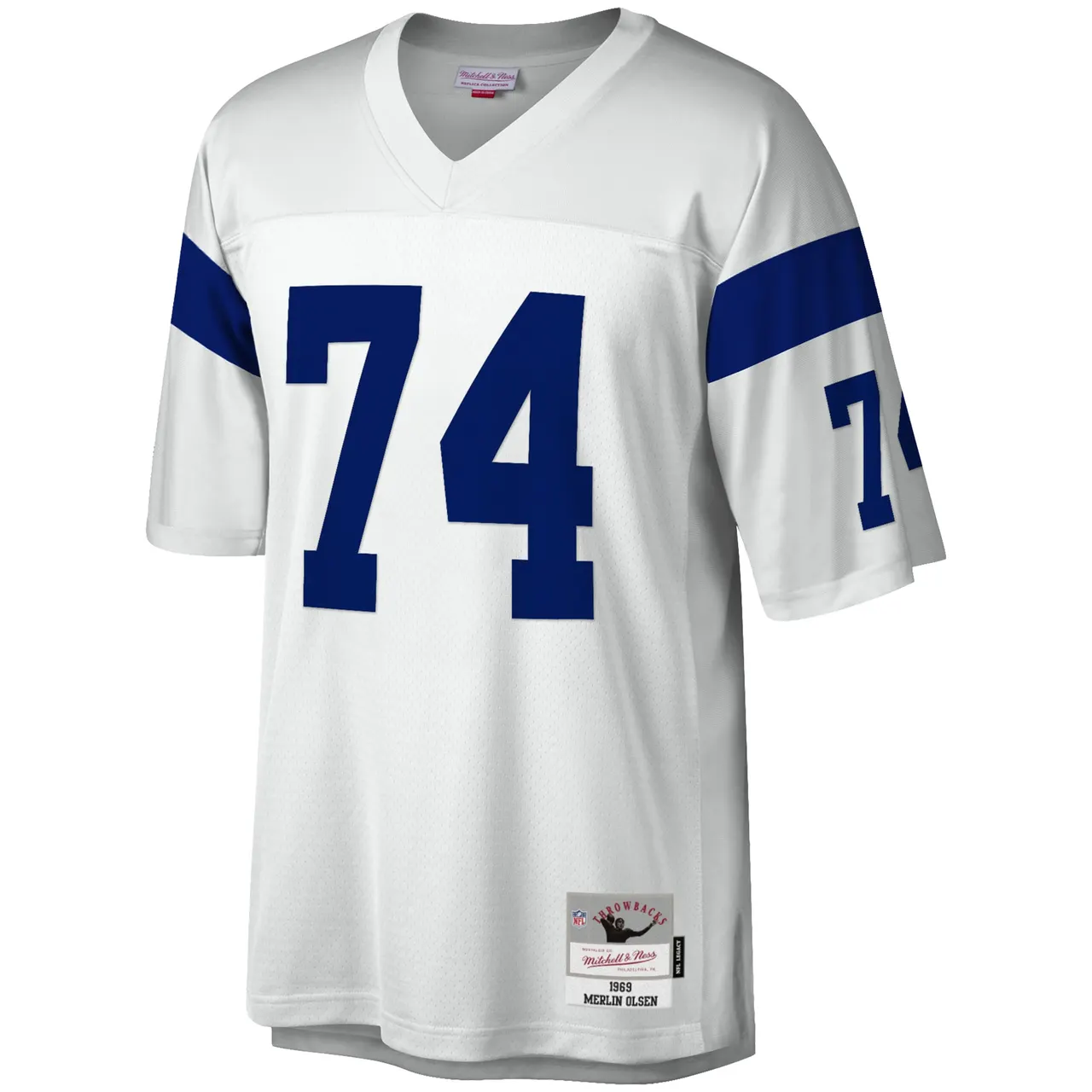 Merlin Olsen Los Angeles Rams Mitchell & Ness 1969 Legacy Replica Jersey - White - Image 3