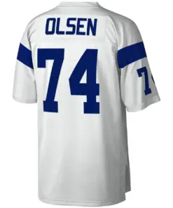 Merlin Olsen Los Angeles Rams Mitchell & Ness 1969 Legacy Replica Jersey - White - Image 4