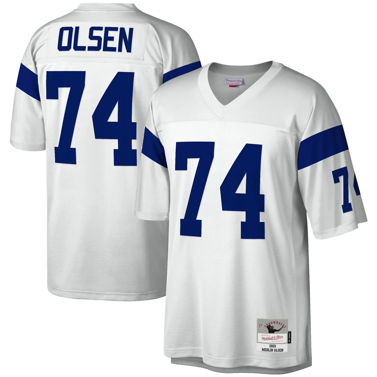 Merlin Olsen Los Angeles Rams Mitchell & Ness 1969 Legacy Replica Jersey - White