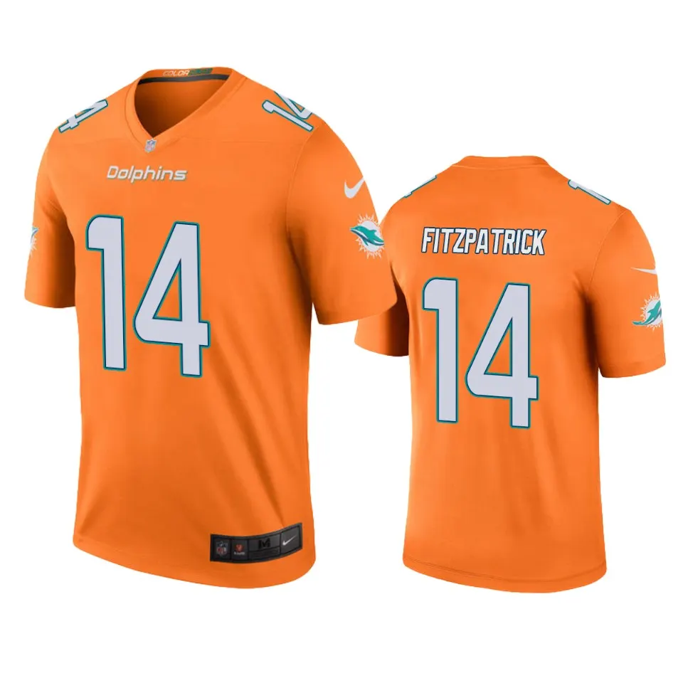 Ryan Fitzpatrick Miami Dolphins Nike Color Rush Legend Jersey - Orange