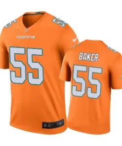 Jerome Baker Miami Dolphins Nike Color Rush Jersey - Orange