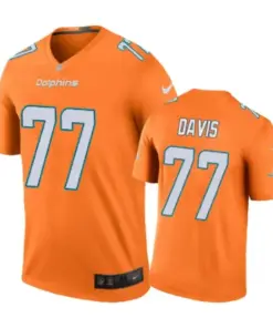 Jesse Davis Miami Dolphins Nike Color Rush Jersey - Orange