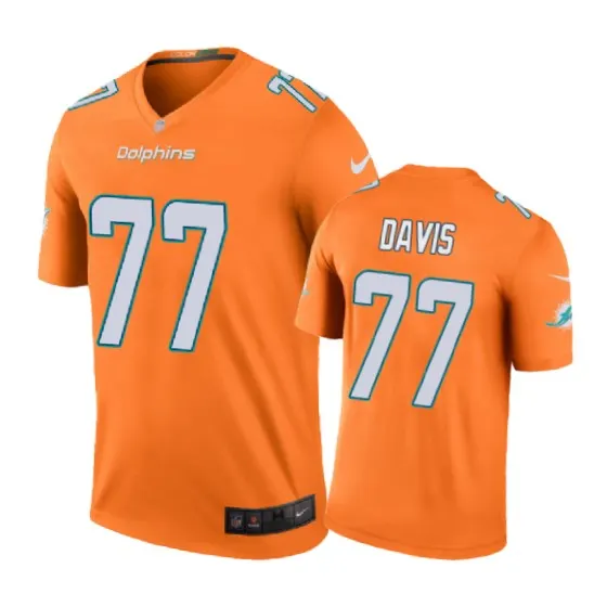 Jesse Davis Miami Dolphins Nike Color Rush Jersey - Orange