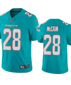 Bobby McCain Miami Dolphins Nike 100th Season Vapor Limited Jersey - Aqua
