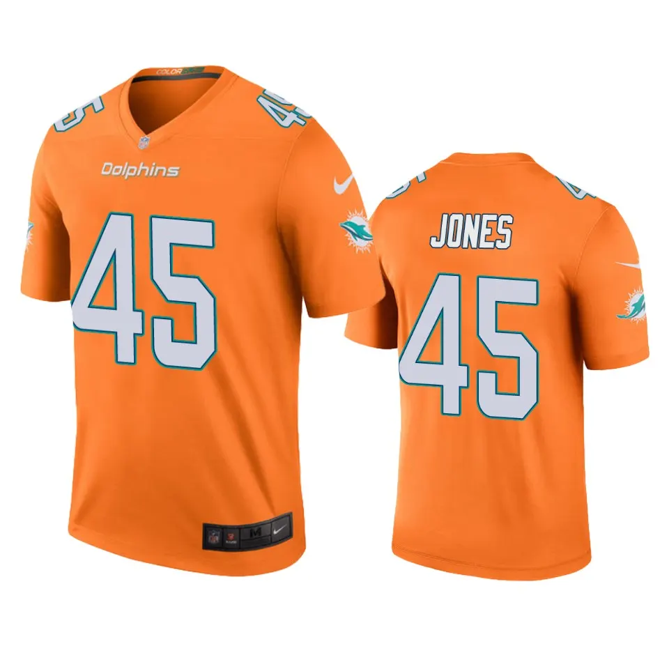 Brandon Jones Miami Dolphins Nike Color Rush Legend Jersey - Orange