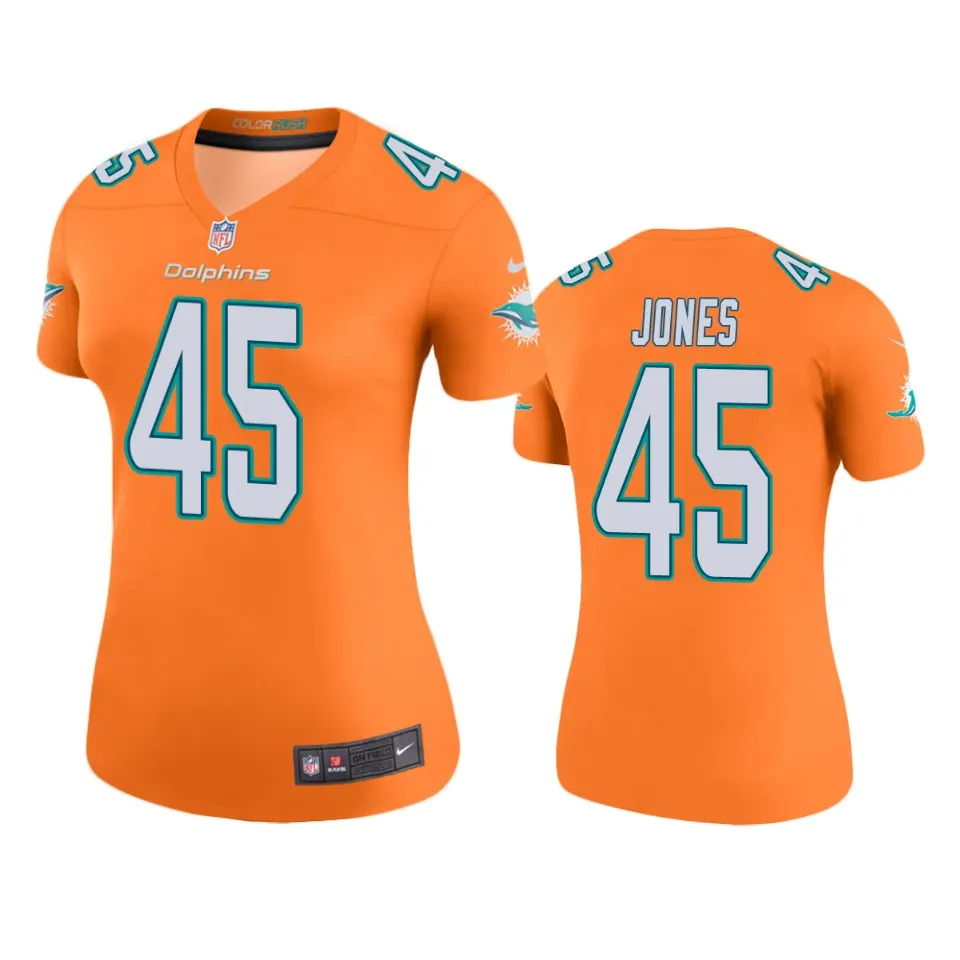 Brandon Jones Miami Dolphins Nike Women's Color Rush Legend Jersey - Orange