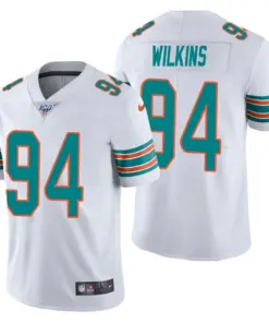 Christian Wilkins Miami Dolphins Nike 100th Season Vapor Limited Jersey - White