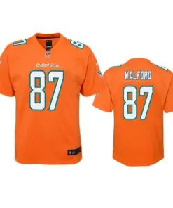 Clive Walford Miami Dolphins Nike Color Rush Game Jersey - Orange