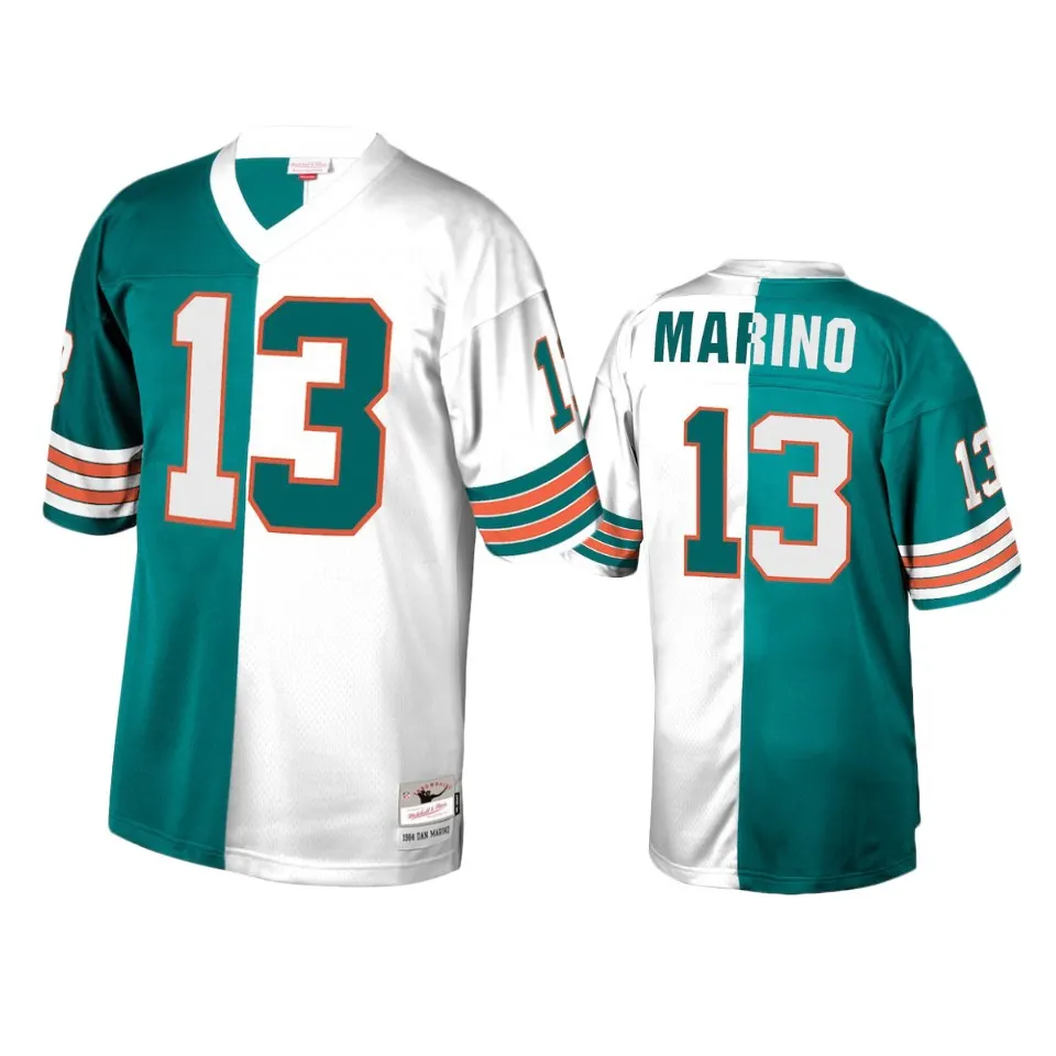 Dan Marino Miami Dolphins Mitchell & Ness Split Retired Player Jersey - White