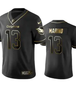 Dan Marino Miami Dolphins Nike 2019 Golden Edition Vapor Untouchable Limited Jersey - Black
