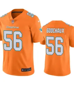 Davon Godchaux Miami Dolphins Nike Color Rush Limited Jersey - Orange