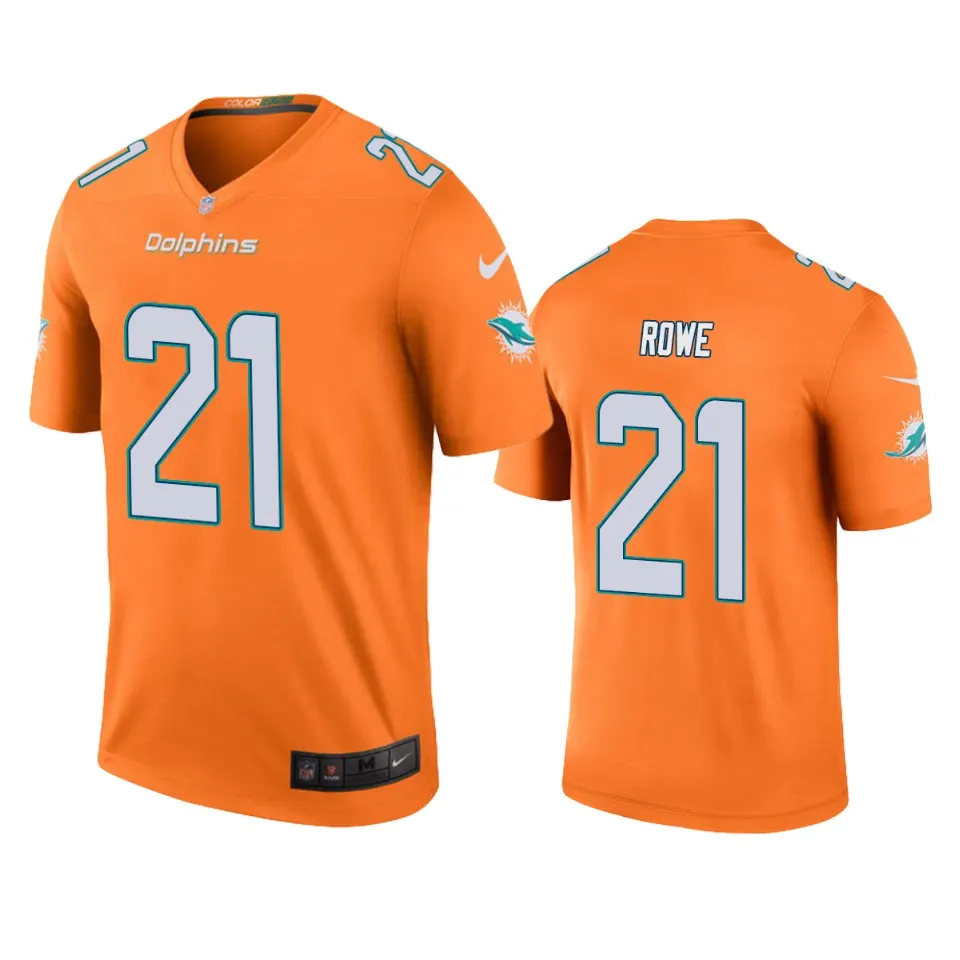 Eric Rowe Miami Dolphins Nike Color Rush Legend Jersey - Orange