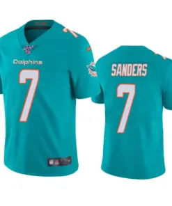 Jason Sanders Miami Dolphins Nike 100th Season Vapor Limited Jersey - Aqua