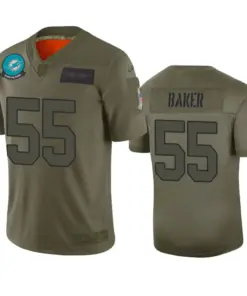 Jerome Baker Miami Dolphins Nike 2019 Salute to Service Limited Jersey - Olive