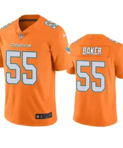 Jerome Baker Miami Dolphins Nike Color Rush Limited Jersey - Orange