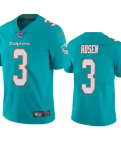 Josh Rosen Miami Dolphins Nike 100th Season Vapor Limited Jersey - Aqua