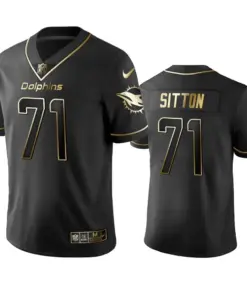Josh Sitton Miami Dolphins Nike 2019 Golden Edition Vapor Untouchable Limited Jersey - Black