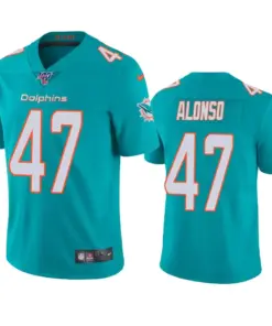 Kiko Alonso Miami Dolphins Nike 100th Season Vapor Limited Jersey - Aqua