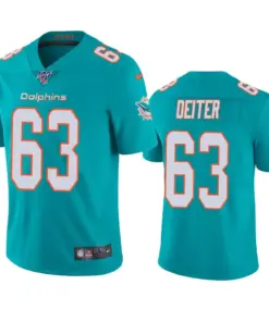Michael Deiter Miami Dolphins Nike 100th Season Vapor Limited Jersey - Aqua