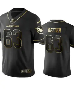 Michael Deiter Miami Dolphins Nike 2019 Golden Edition Vapor Limited Jersey - Anthracite
