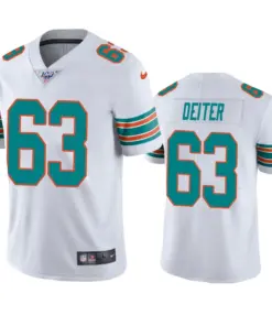 Michael Deiter Miami Dolphins Nike 100th Season Vapor Limited Jersey - White
