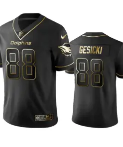 Mike Gesicki Miami Dolphins Nike 2019 Golden Edition Vapor Limited Jersey - Anthracite