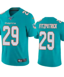 Minkah Fitzpatrick Miami Dolphins Nike 100th Season Vapor Limited Jersey - Aqua
