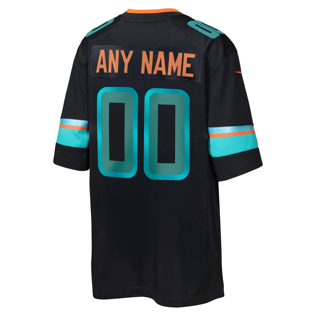 Miami Dolphins Nike Youth Rivalries Collection Custom Game Jersey - Black - Image 3