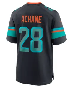 De'von Achane Miami Dolphins Nike Rivalries Collection Game Jersey - Pitch Blue - De'von Achane Mens - Anthracite - Image 3