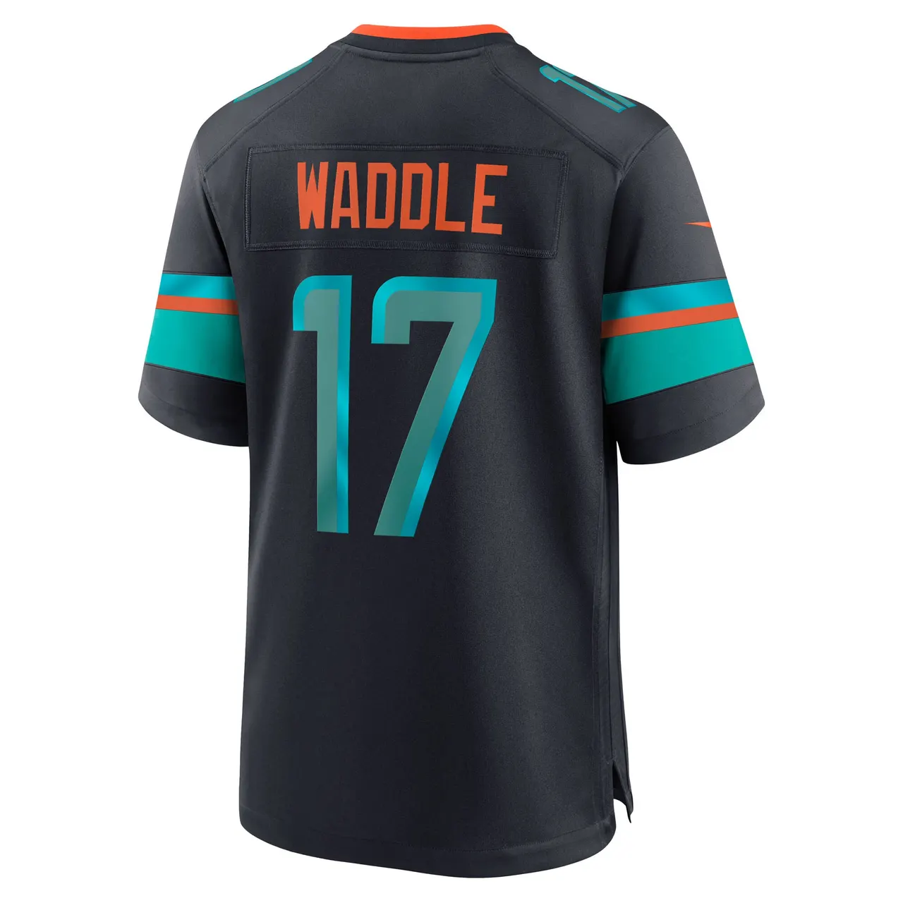 Jaylen Waddle Miami Dolphins Nike Rivalries Collection Game Jersey - Pitch Blue - Jaylen Waddle Mens - Anthracite - Image 3