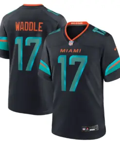 Jaylen Waddle Miami Dolphins Nike Rivalries Collection Game Jersey - Pitch Blue - Jaylen Waddle Mens - Anthracite