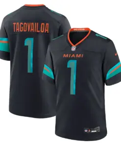 Tua Tagovailoa Miami Dolphins Nike Rivalries Collection Game Jersey - Pitch Blue - Tua Tagovailoa Mens - Anthracite