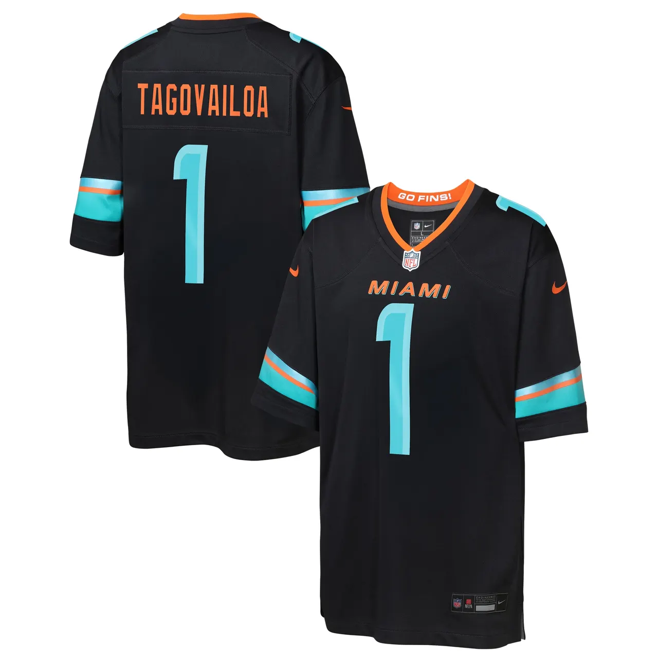 Tua Tagovailoa Miami Dolphins Nike Youth Rivalries Collection Game Jersey - Pitch Blue - Tua Tagovailoa - Blue