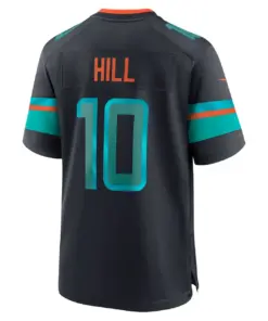 Tyreek Hill Miami Dolphins Nike Rivalries Collection Game Jersey - Pitch Blue - Tyreek Hill Mens - Anthracite - Image 3