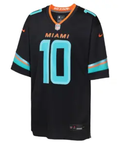 Alternative view of Tyreek Hill Miami Dolphins Nike Youth Rivalries Collection Game Jersey - Pitch Blue - Tyreek Hill - Black