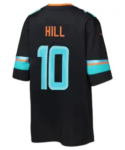 Tyreek Hill Miami Dolphins Nike Youth Rivalries Collection Game Jersey - Pitch Blue - Tyreek Hill - Black - Image 3