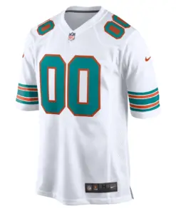 Miami Dolphins Nike Alternate Secondary Custom Game Jersey - White - Custom Mens - White
