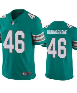Noah Igbinoghene Miami Dolphins Nike 2020 Alternate NFL Draft Vapor Limited Jersey - Aqua