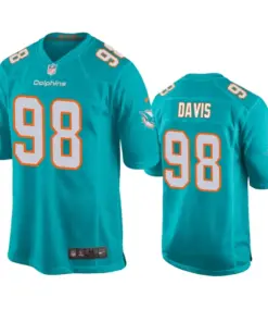 Raekwon Davis Miami Dolphins Nike 2020 NFL Draft Game Jersey - Aqua