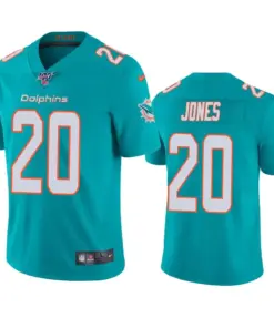 Reshad Jones Miami Dolphins Nike 100th Season Vapor Limited Jersey - Aqua