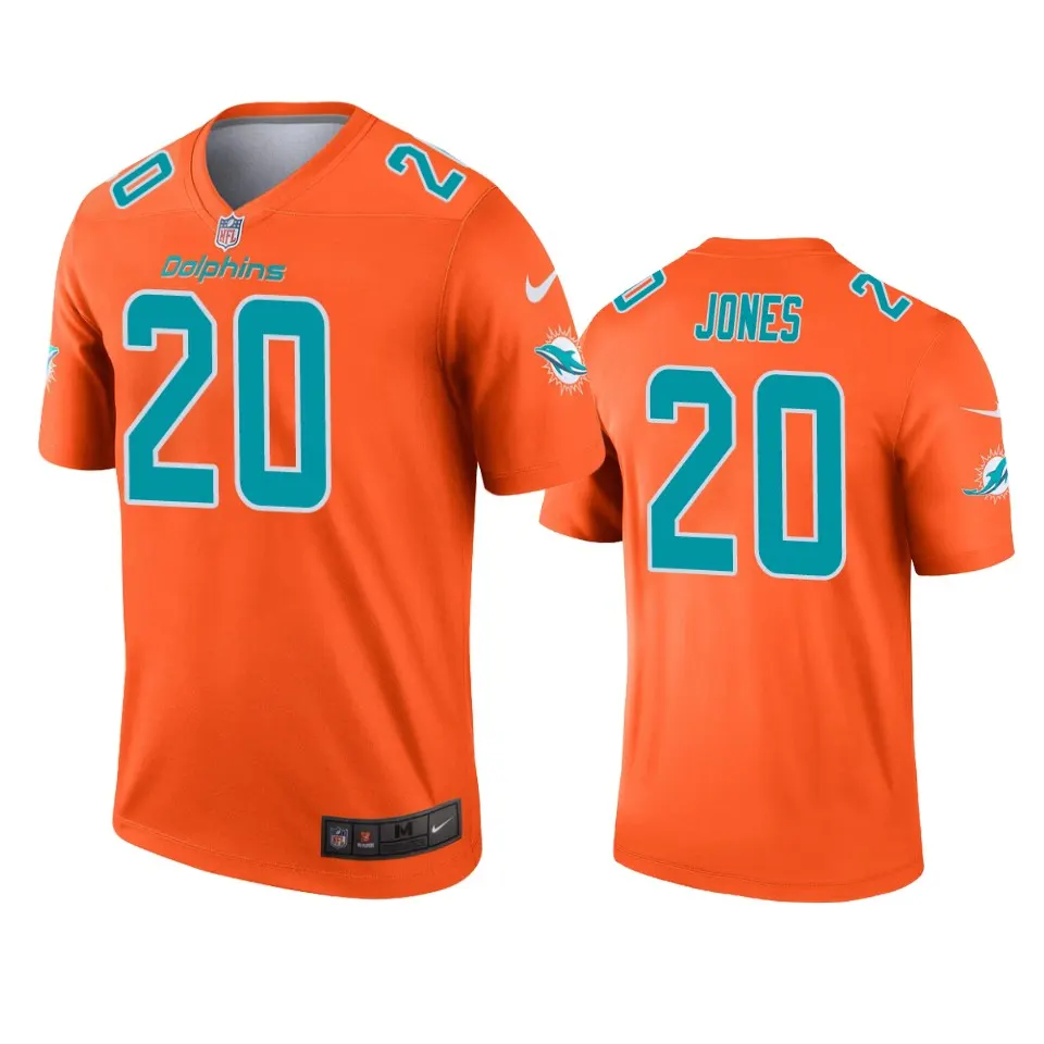 Reshad Jones Miami Dolphins Nike Inverted Legend Jersey - Orange