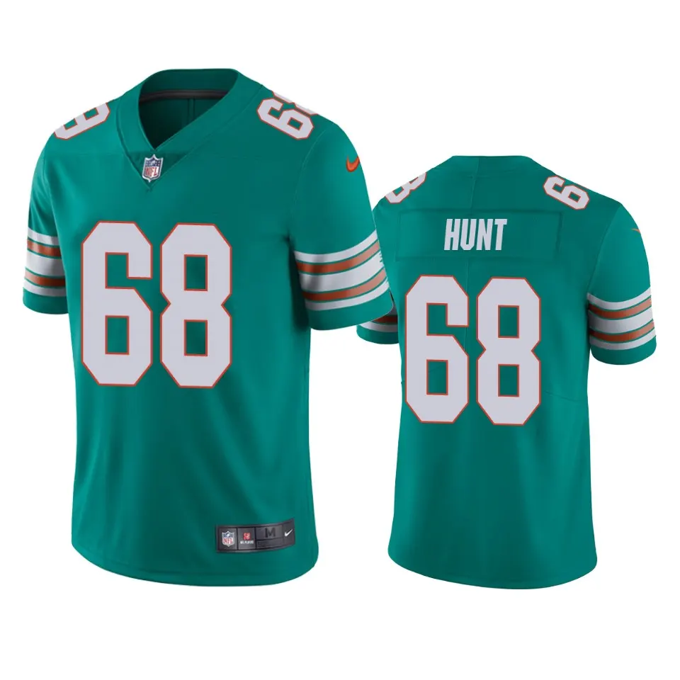 Robert Hunt Miami Dolphins Nike 2020 Alternate NFL Draft Vapor Limited Jersey - Aqua