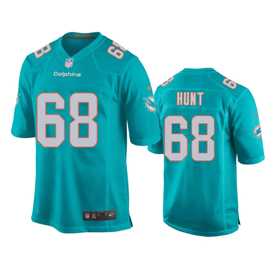 Robert Hunt Miami Dolphins Nike 2020 NFL Draft Game Jersey - Aqua